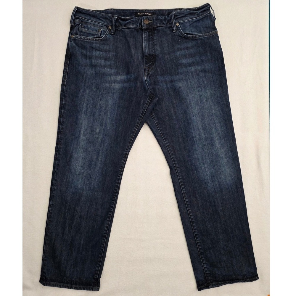 Mavi Jeans Marcus Straight Leg Denim Jeans 40x30 Dark Wash Cotton Blend Casual